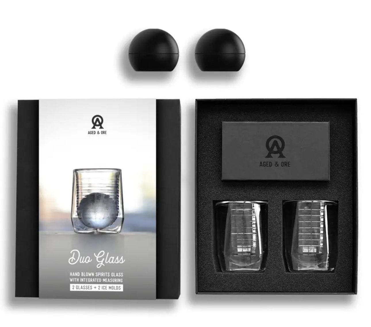 Whiskey Glasses- Duo Glass Set-Aged&Ore