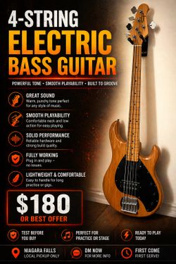 basic Ibanez-style 4-string electric bass