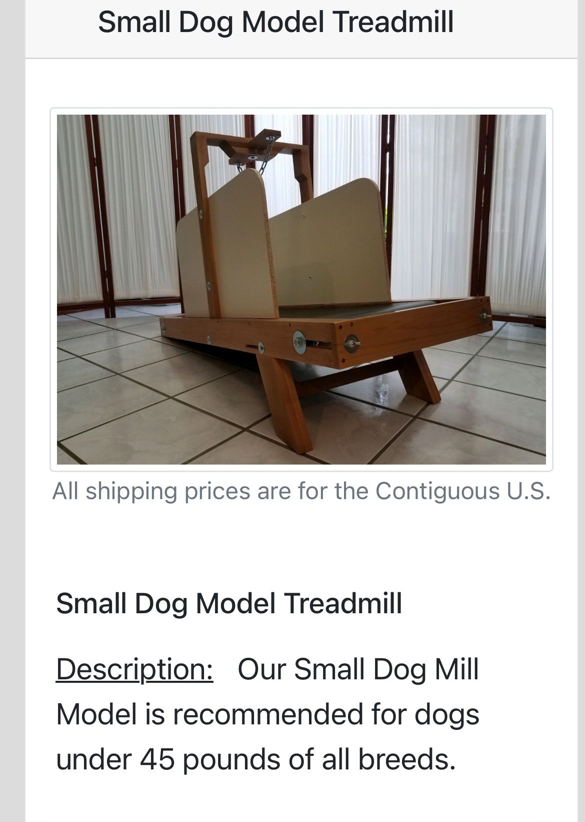 Small Dog Treadmill