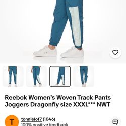 Reebok Womens Windbreaker Color Block Pants Size Medium 
