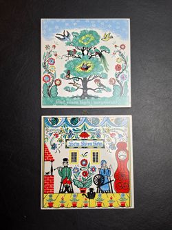Berggren Originals Vintage 1957 Swedish Dalmarningar Wall Tiles Design 144 and 146, Lovely!