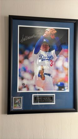 Dodgers Fernando Valenzuela autograph frame