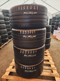 325 30ZR 21 MICHELIN PILOT SPORT TIRES 3253021 USED TIRES (SET) MOUNT BALANCE INCLUDED