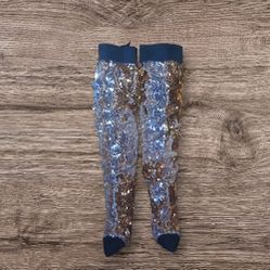 Silver & Gold Sequins Boots 