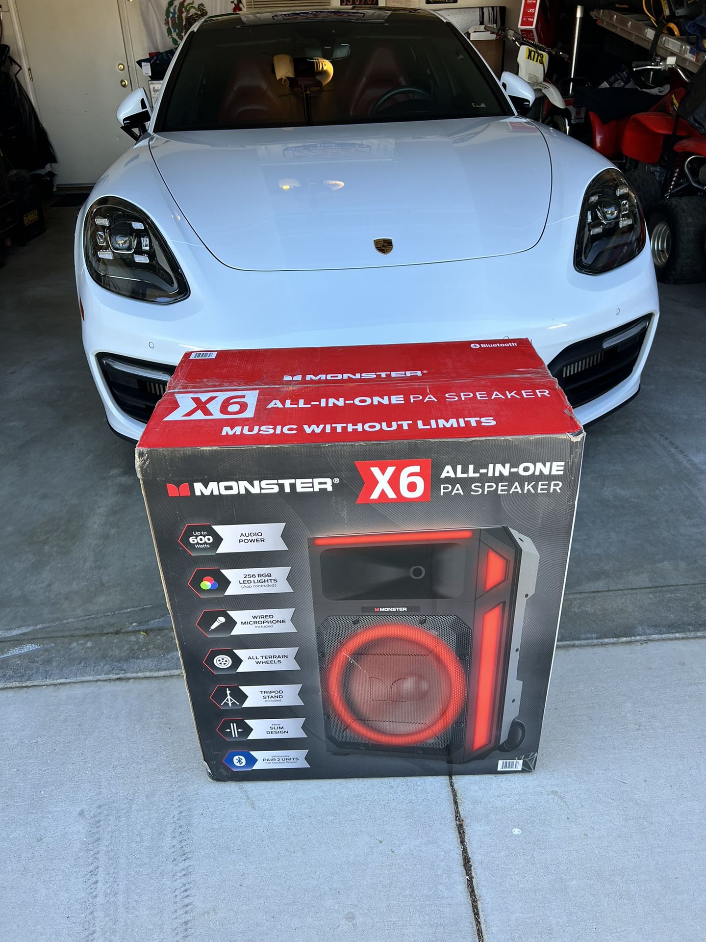 Monster X6 600 Watt All In One PA Bluetooth Speaker System