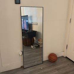Black framed mirror