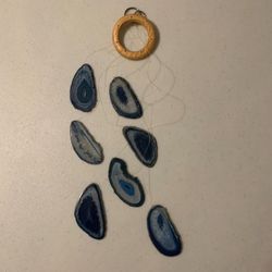 Blue Geode Crystals Wind Chime