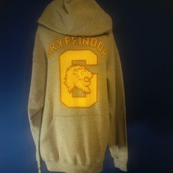 Gryffindor Grey & Yellow  Hooded Sweatshirt By Harry Potter (Size L)