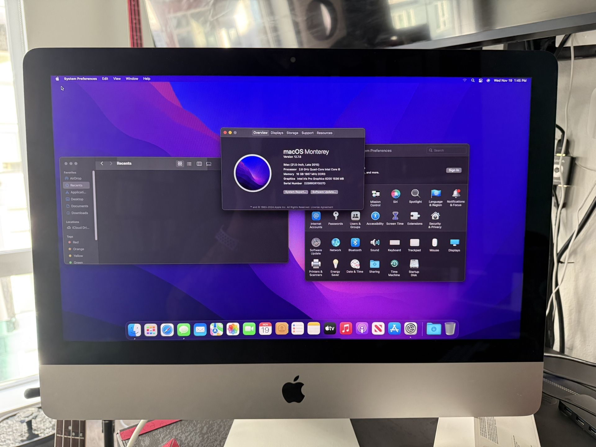 Imac 21.5 inch Late 2015 core i5 16GB RAM 1TB SSD All in one PC - $ - $225