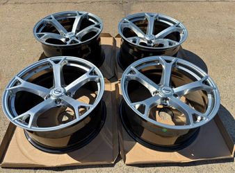 19” Nissan 370z Nismo Style (REP) wheels Hyper silver rims 19x9.5 & 19x10.5 BRAND NEW