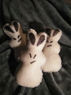 Angry bunny squeaky dog toys!