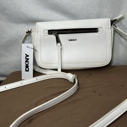 DKNY Pollee Tz white crossbody bag.