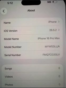 iPhone 16 pro max 256Gb (LOCKED) T-mobile