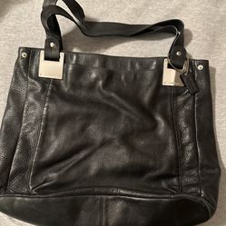 Liz Claiborne Black Leather Handbag 
