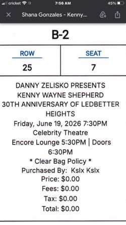 ****Kenny Wayne Shepard tickets*****+\