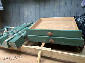 Dining table with drawers