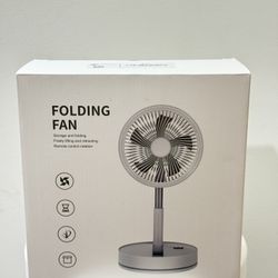 New - Portable Foldable Rechargeable Oscillating Fan - 8.6" 8000mah Battery Operated USB C Small Fan Remote