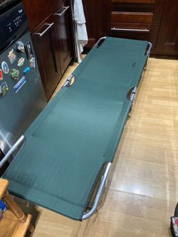 Camping Cots, 2 blue, 1 green $25 each