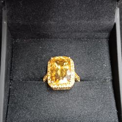 Yellow Gold - Citrine Ring