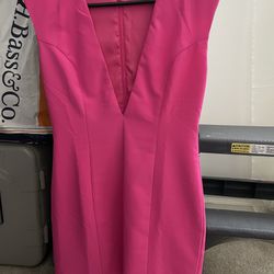 Pink Plunge Dress 