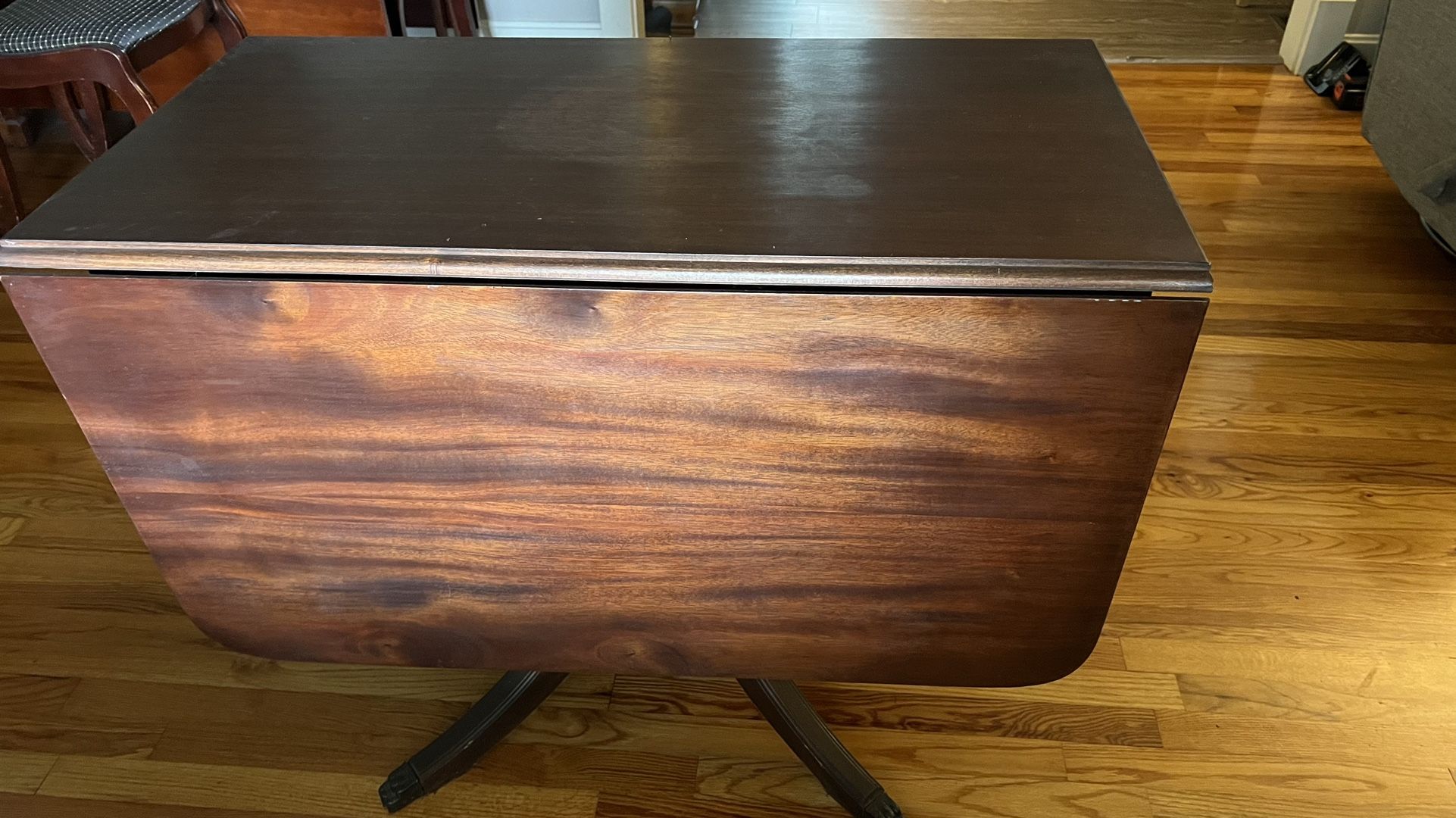 Vintage Drop Leaf Claw Foot Dining Table