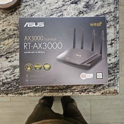 New in box Asus Router AX3000 dual band RT-AX3000 smart wifi 6 (802.11ax)