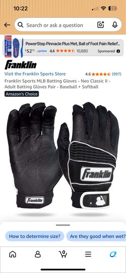 Franklin Baseball Gloves Adult XL