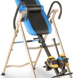 EXERPEUTIC Inversion Table with AIRSOFT NO PINCH Ankle Holders, SURELOCK Safety Ratchet System, and Lumbar Support