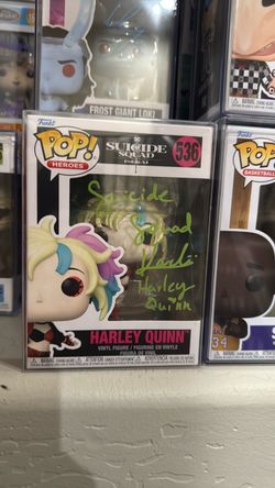 Harley Quinn autographed Funko Pop