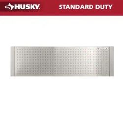 Husky 52 in. W to 72 in. W Stainless Steel Adjustable Pegboard=Q4-157