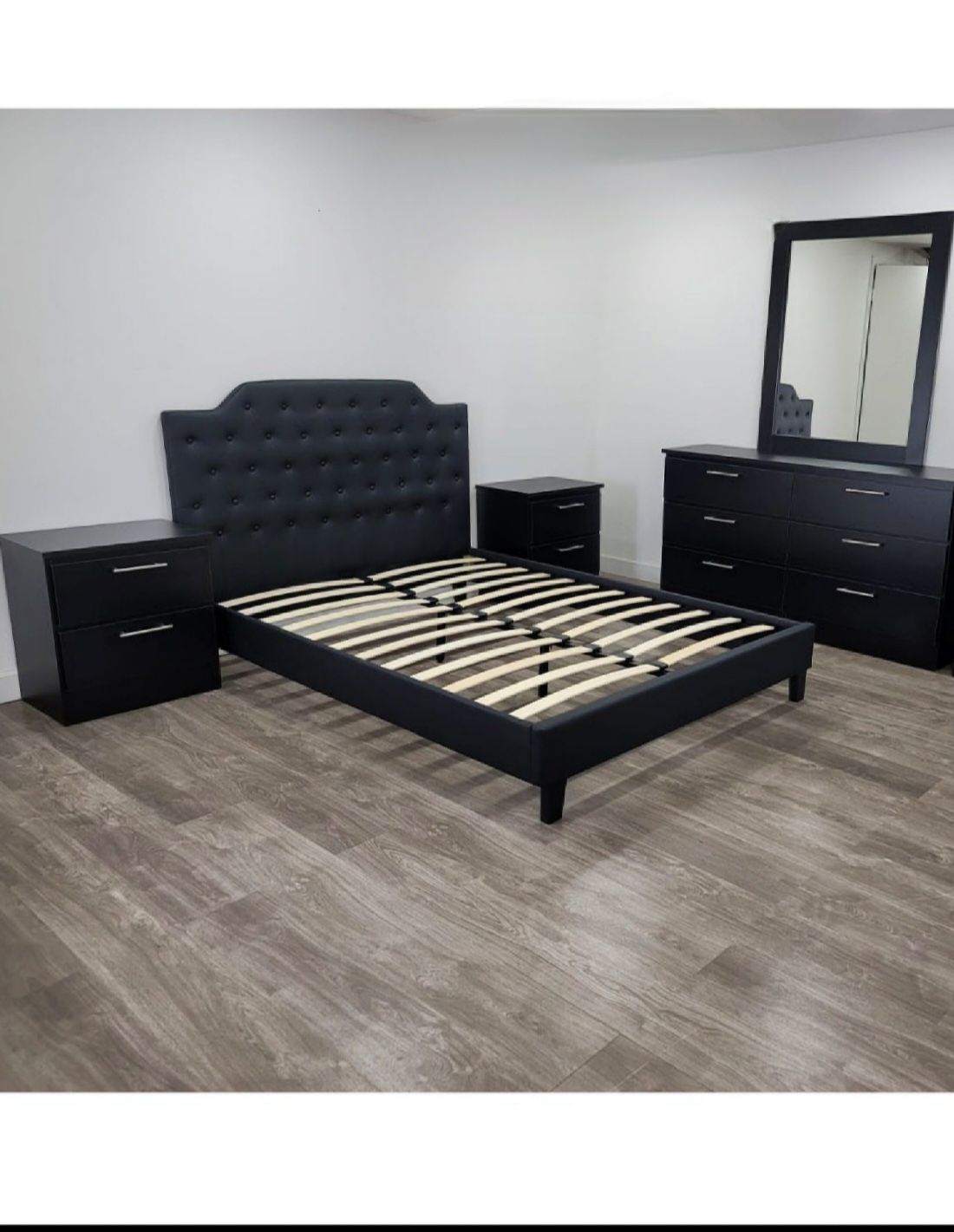 BLACK BEDROOM SET - JUEGO DE CUARTO NEGRO