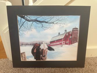 Cow art print picture