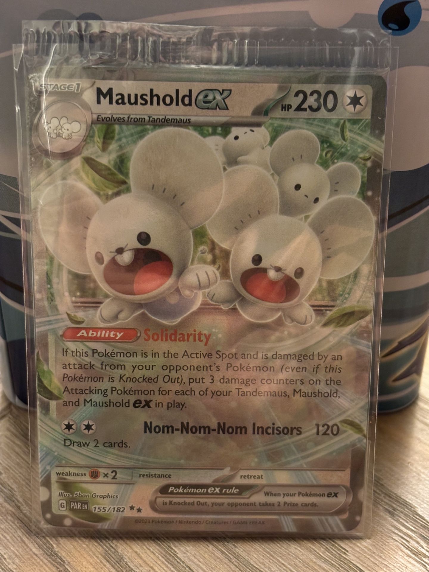 Maushold Ex 155/182 - Double Rare Paradox Rift Pokemon TCG 