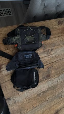 Lot of 3 Metal Band Fanny Packs / Belt Bags