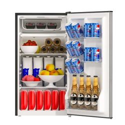 Frestec 3.2 Cu.Ft Mini Fridge with Freezer, 6 Settings Mechanical Thermostat, Stainless Frestec 3.2 Cu.Ft Mini Fridge with Freezer, 6 Settings Mechan