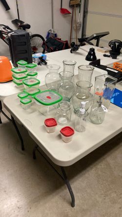 glass bases and food containers