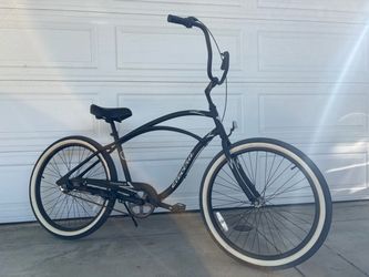 Super Slick Electra 3 Speed Matte Black Aluminum Frame Cruiser Bike