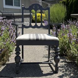 Vintage Side Chair•Newly Upholstered & Painted•Solid Wood• tight Joints• 