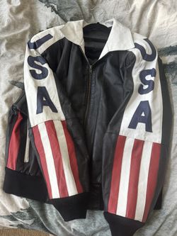 American Flag Leather Jacket