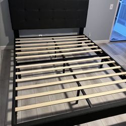 Queen Size Bed Frame (+free Mattress If Interested)