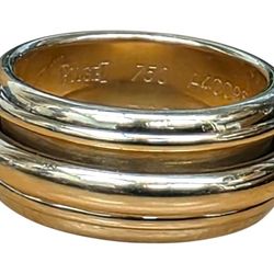 Piaget possession Spinning Yellow Gold Band Ring Au750 18k size 52 9mm
