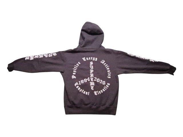 Supreme “Positive Energy Activates Constant Elevation” Hooded Sweatshirt (Black, M) — Unworn, Tag-Removed