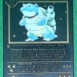 Rare Pokémon Blastoise Card