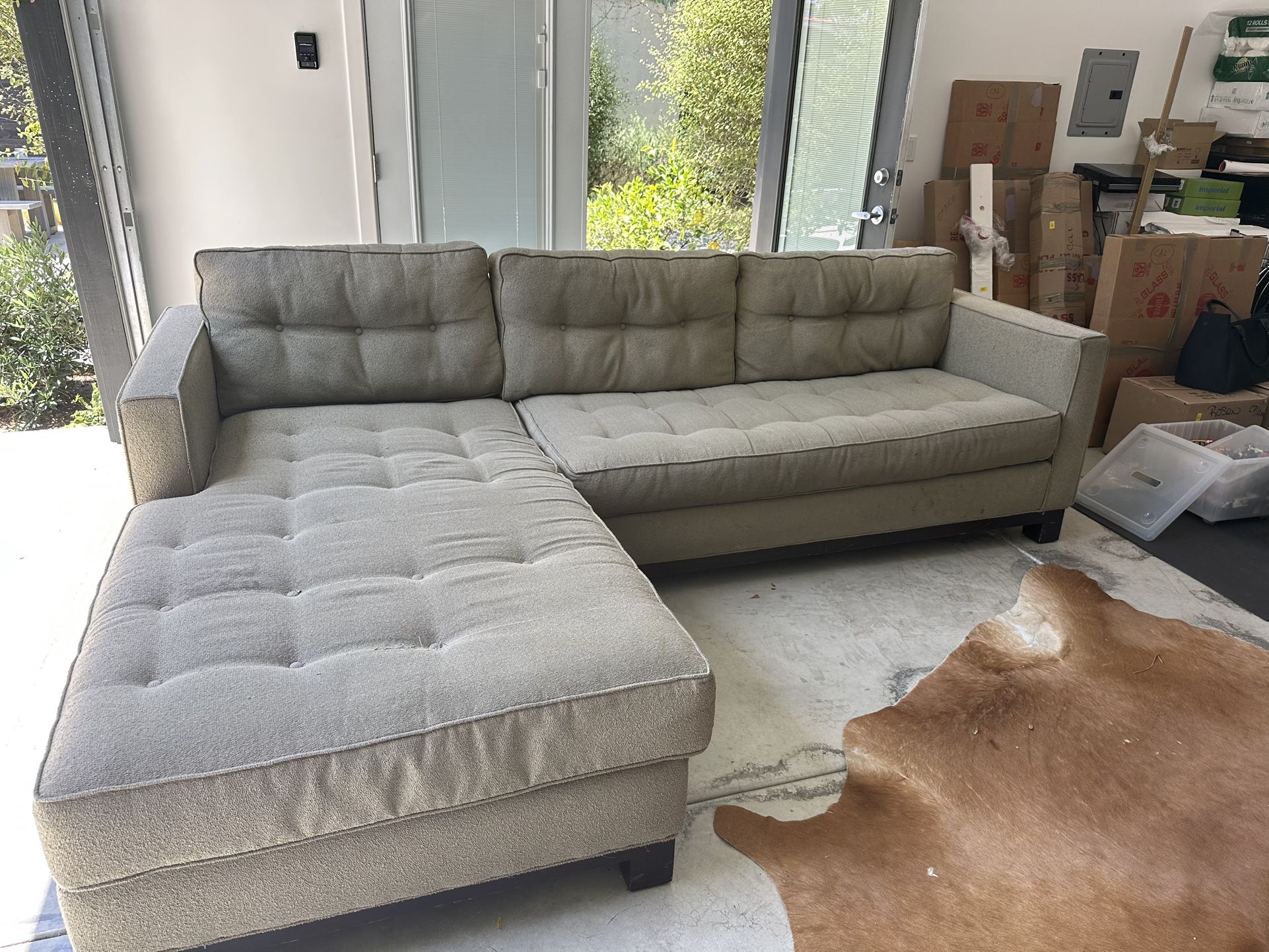 Green Sofa With Chaise