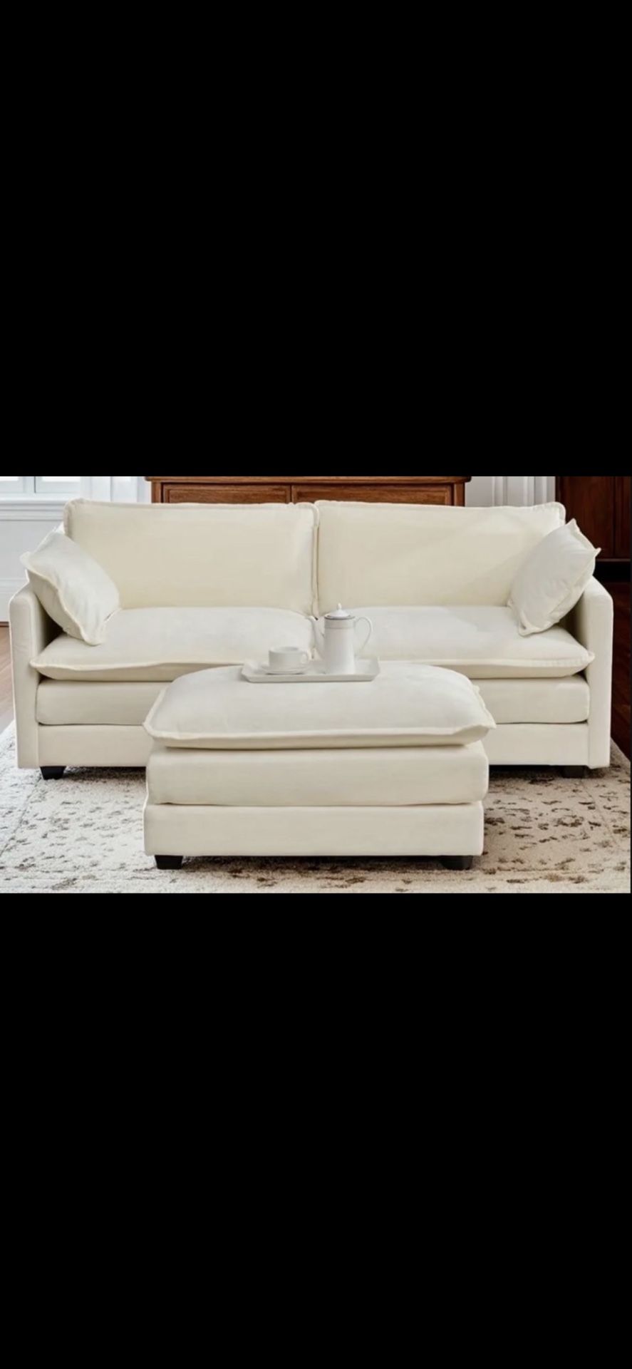 Brand New Chenille Loveseat Sectional.