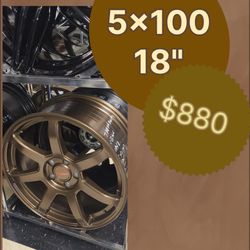 Matte Bronze Sport Look ​Size & Fitment: 18" | 5x100 ​Price: $880 ​ Give your build that clean, aggressive motorsport look with this sleek bronze fini