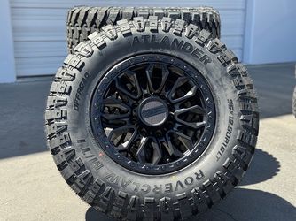 18" NEW Wheels Black Rims and Tires 6x139.7 TOYOTA 6x135 FORD 8x170 DODGE 8x165.1 CHEVY Silverado Tundra Sequoia F150 Expedition Tacoma 4Runner F250