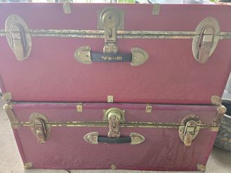 Footlockers With Christmas Decorations