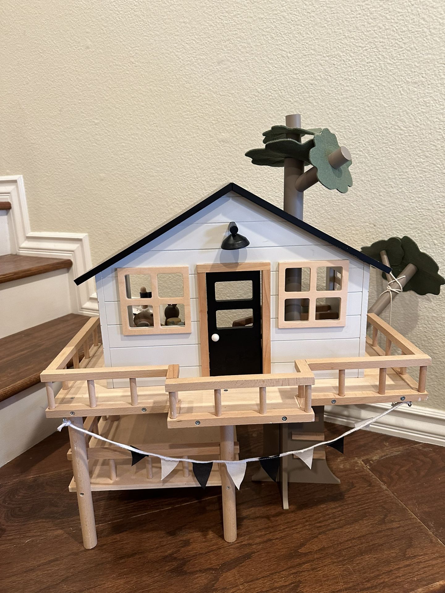 Hearth & Hand Wooden Toy Treehouse with accessories