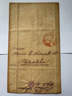 1847 Handwritten Letter - Philadelphia